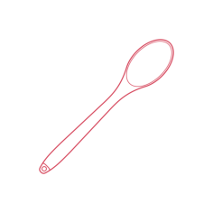 Objects Cooking Utensils Ikea Rort Spoon Sticker Outline Svg File, Free Vectors File